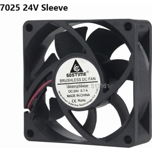 Gdstime 7025S 2Pin 70mm 7CM 70x70x25mm 24V DC Brushless Cooler Cooling Fan