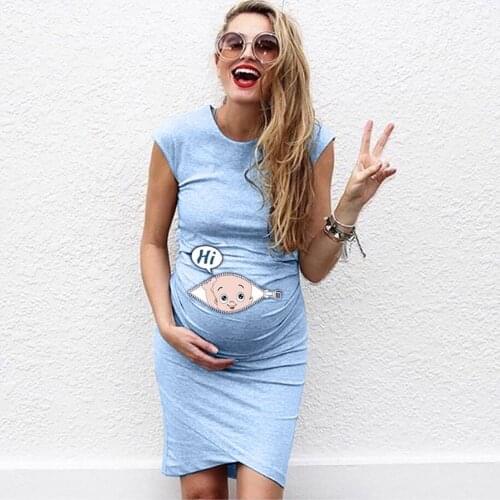 Summer Marernity Dresses Pregnants Women sleeveless Pregnancy Maternity Dress Cartoon Nusring robes de maternité Dresses