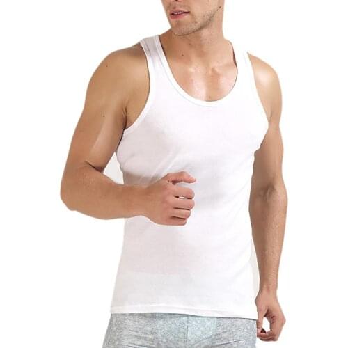 Summer Mens Vest Spandex Men Fashionable Summer Sexy Casual Outdoor Sport Solid Color Cotton Vest Top Mens Stretchy Vest Tops