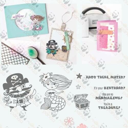 MERMAIDS Metal Cutting Dies and Stamps for Craft Dies Stencil Template Scrapbooking Embossing Knife Mould Punch Making Card Dies