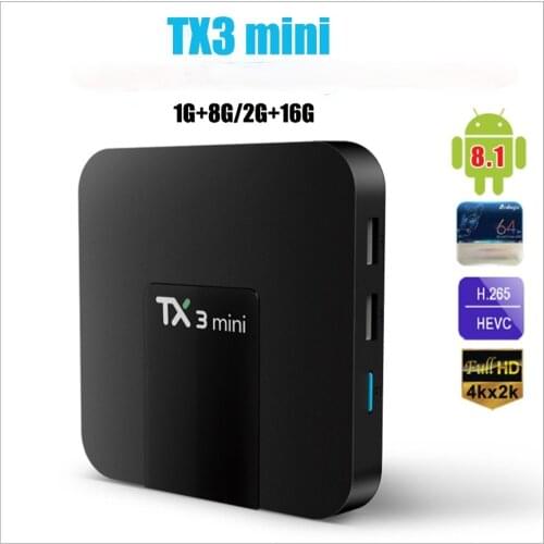 TX3 Mini Smart TV Box Android 8.1 Amlogic S905W 1G 8G 2G 16G 4K H.265 2.4G 5G Dual wifi Set Top Box Media player PK H95 T95