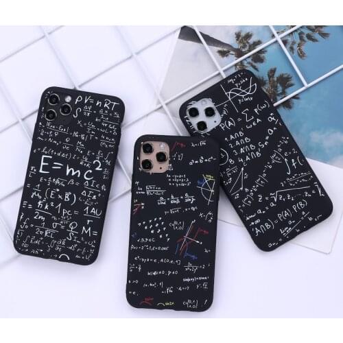 Physics Chemical Mathematics Phone Cover For iPhone 11 Pro Max X XS XR Max 7 8 7Plus 8Plus 12 SE Soft Silicone Case Fundas