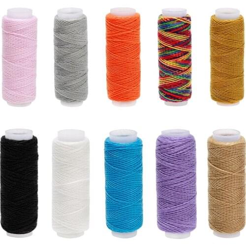 LMDZ 10PCS Color Polyester Sewing Thread Sewing Machine Line Sewing Thread on Cone Small Spool of Household Hand Stitching DIY