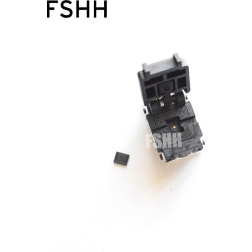 New 08QN12T16050-M test socket qfn8 wson8 dfn8 mlf8 udfn8 ic socket(Flip test seat) Pitch=1.27mm Size=6x5mm