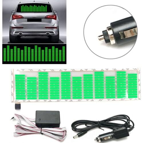 Newest 45*11cm Car Music Rhythm LED Flash Light Sound Activated Equalizer Sticker
