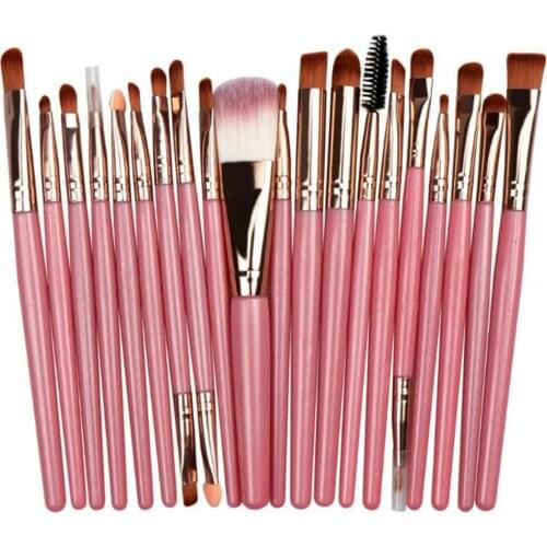 New Style wholesale Factory Direct Sales Of 20 Mini Makeup Brushes Portable Soft Hair Set Eye Shadow Brush Flexible Hair Brush