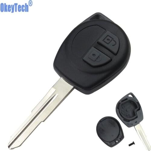 OkeyTech 2 Button Car Remote Key Shell Case FOB SZ11R Blade For Suzuki Swift Splash SX4 Aerio Grand Vitara Agila with Button Pad