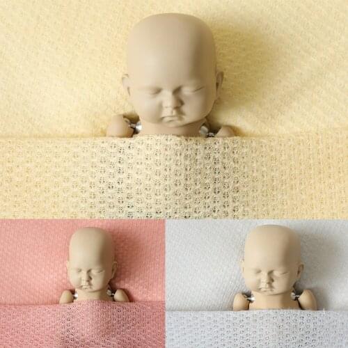 Newborn Photography Props Lattice Elasticity Wraps and Background Accessories Set Baby Photo Shooting Studio Backdrop Fabric