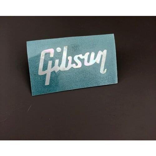 0.1 mm thick GiB Self adhesive Decal Sticker White Mother of Pearl Guitar Peghead Logo 40*21 mm