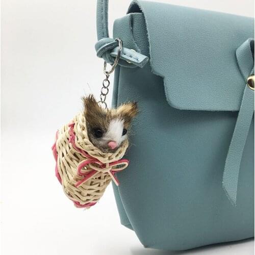 Cute simulation kitten shoes plush mens car keychain pendant ladies bag decoration keychain pendant holiday gifts