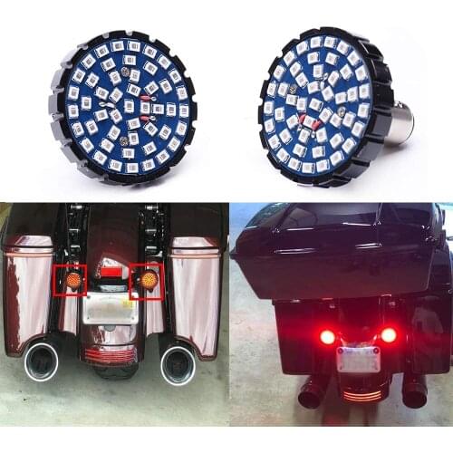 2 PCS /Pair Motorcycle LED 1157 Turn Signal Light for FLHRSE6 CVO FLHTKSE CVO Limited CVO Softail Deluxe ABS+Metal