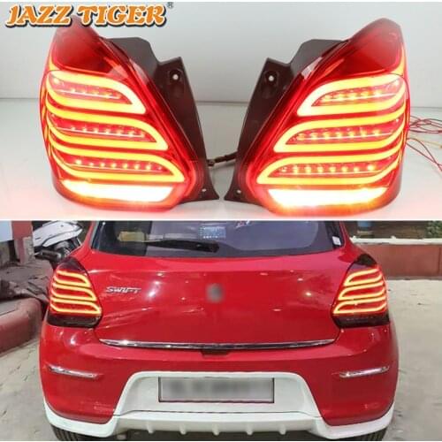 Rear Running Lamp + Brake Light + Reverse + Dynamic Turn Signal Car LED Tail Light Taillight For Suzuki Swift 2017 - 2020