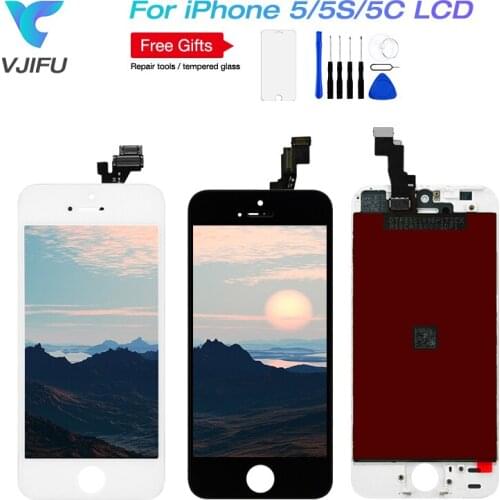 50PCS/Lot White black 5s LCD Replacement for Apple iPhone 5 5C 5S LCD Touch Screen Digitizer Assembly for iPhone Free shipping