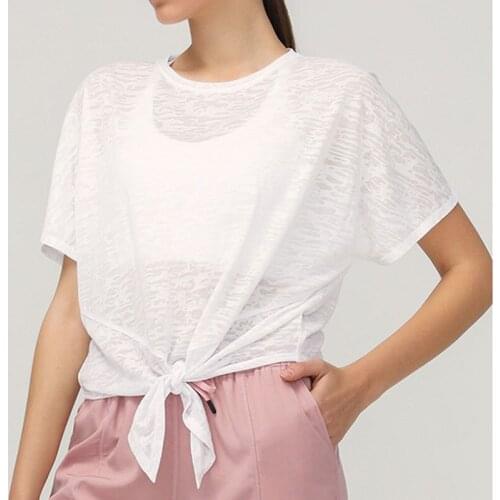 Women Quick Dry Short Sleeve Yoga Shirts Breathable Running Sports T-shirt Crop Top Wrkout Tops For Women Workout Shirt