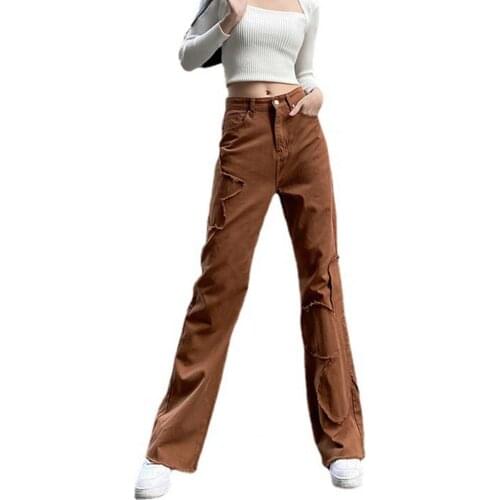 Women Pants Floral Patchwork Loose Fashion Mid Rise Solid Color Trousers for Work Womens Clothing 2021