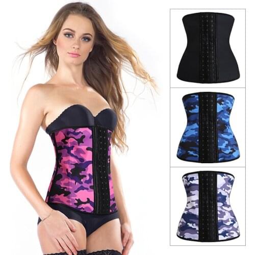Women Waist Trainer Body Shaper Underbest 9 Steel Boned Latex Waist Cincher Waist Trainer Corset Slimming Belt Shapewear Girdle