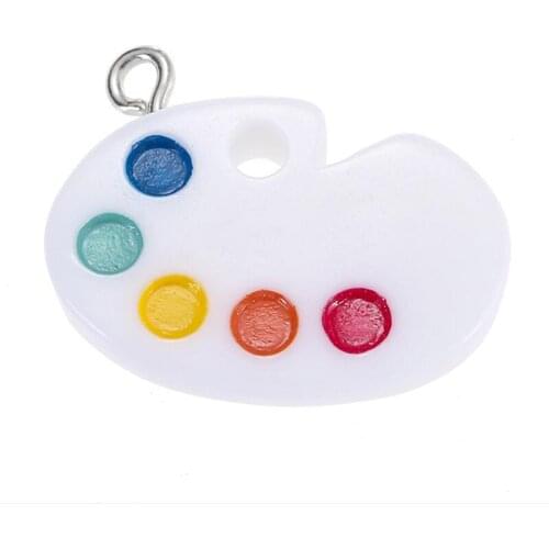 10pcs/pack Paint Board Resin Charms Pendant Earring for Jewelry Making DIY Necklace BraceletDIY Fashion Jewelry Accessories