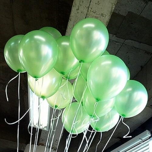 10pcs/lot 10inch Light Green Latex Balloon 21 Colors Inflatable Round Air Balls Wedding Happy Birthday Party Decoration Balloons