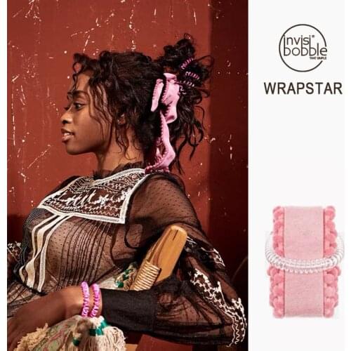 2021invisibobble spring release WRAPSTAR hair tie meets ribbon Multiband Bowknot HairBand hair ring hair style accessories pink