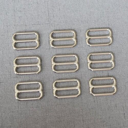 50 Pcs/Pack 25mm Silver Metal Slider Bag Strap Clasp Handbag Web Belt Adjust Round Buckles DIY Leather Accessory 25BXK-Y