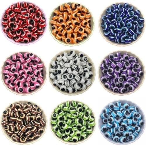 100 Pcs/Lot 6mm Acrylic Cat Eye Beads DIY Loose Beads Spacer Beads For Necklace Bracelet Jewelry Accessories Fashion Multicolor