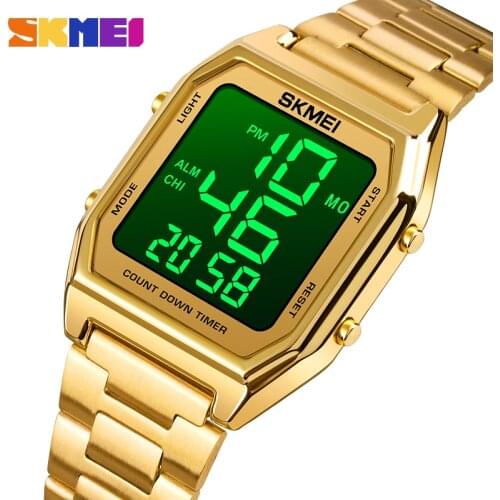 SKMEI LED Dual Time Digital Men Watch Retro Fashion Sport Mens Wrist Watches Waterproof Alarm Clock For Male reloj hombre 1735