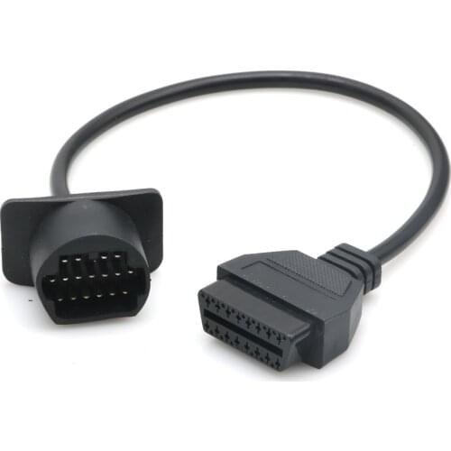 Cable OBDII OBD2 Cable Diagnostic 17 Pin to 16 Pin Adapter Connector For Mazda F19A