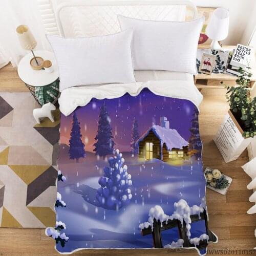 Home Textile Christmas Design Blanket 3D Creative Pattern Print Blanket Modern Home Bed Set Bedroom Decoration For All Seasons