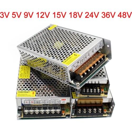 Power Supply,buck transformer,input 220V step-down to 3 5 9 12 15 18 24 36 48 V ,Aluminum shell honeycomb type,swich power supp