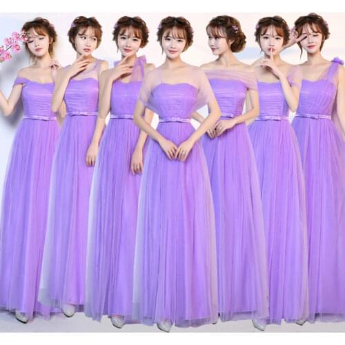 J749 Sweet Memory Adult Junior Bridesmaid Dresses Female Summer Pink Grey Half Sleeve Lace Chiffon Dress For Girl Graduation