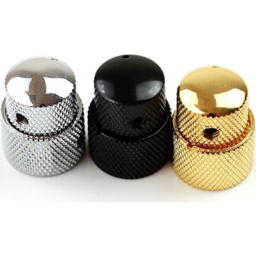 Concentric Dual Knob Metal Dome Potentiometer Cap For Electric Guitar Bass Tone Volume KI-5U87