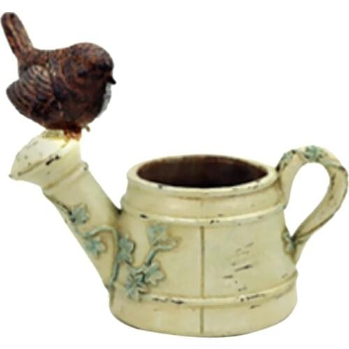 Creative Miniature Bird Flower Pot Dollhouse Bonsai Garden Micro