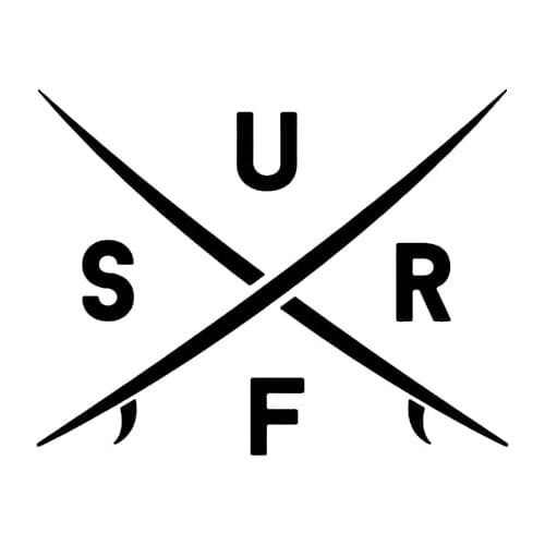 Dawasaru Cool Black/White Surf Sticker Creative Vinyl Car Styling Accessories Auto Car Window Bumper Decal,15cm*12cm