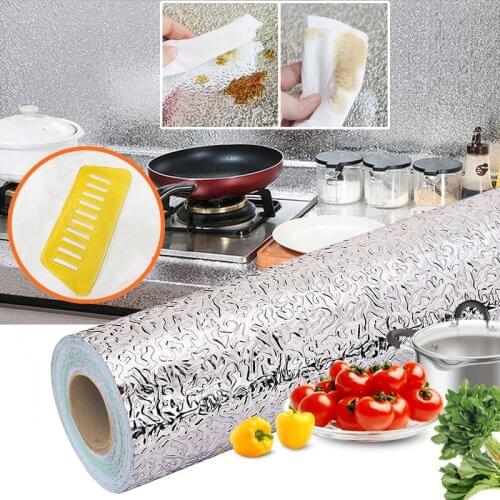 Kitchen waterproof and oil proof PVC self-adhesive wall sticker vinyl removable wallpaper modern wallpaper contact paper