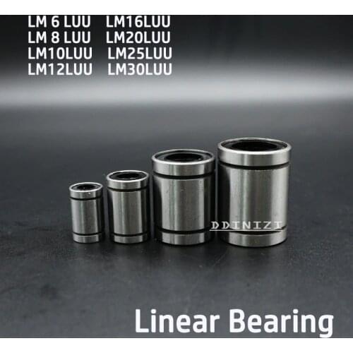 1pcs/lot LM8UU LM10UU LM12UU LM16UU LM20UU LM25UU LM30UU Linear Bushing 8mm CNC Linear Bearings for Rods Liner Rail Linear Shaft