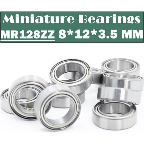 MR128ZZ Bearing ABEC-1 (10PCS) 8*12*3.5 mm Miniature MR128-2Z Ball Bearings MR128 ZZ L-1280ZZ MR128z