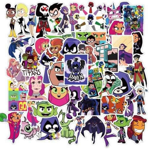 10/50PCS Teen Titans Go To the Movies Stickers Aesthetic Cartoon Anime Graffiti Pegatinas Suitcase Suitcase Waterproof Naklejki