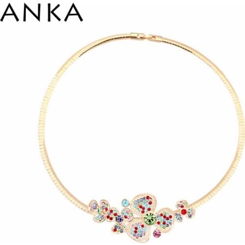 2020 New Real Classic Women Round Jewelry Colares Femininos Free Shipping Flower Rhinestone Chokers Necklace #105605