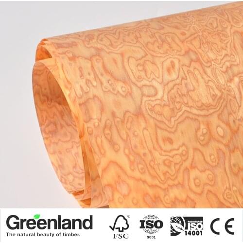 New Design Special Colorful Orange Engineered Wood Veneers Size 250x58CM Boat Decking Guitar