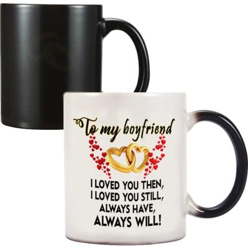 To My Boy or Girl Friend Gift Couple Lover 11oz Color Changed Magic Ceramic Cups and Mugs