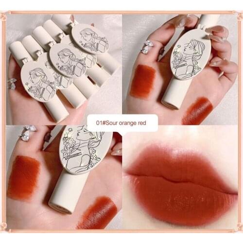 MAFFICK 6 Colors Lipstick Velvet Matte Lip Glaze Waterproof Non-marking Lip Gloss Long Lasting Sexy Red Lip Tint Makeup TSLM2