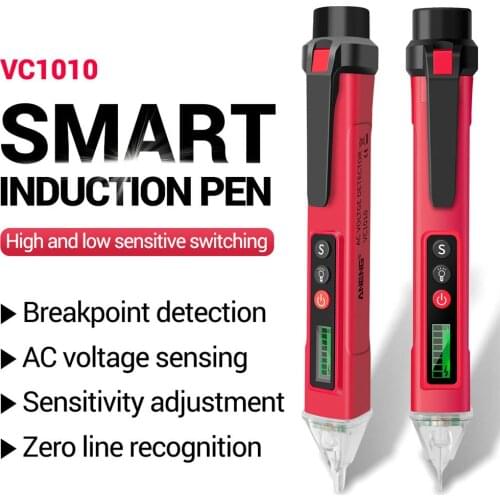 Dropship VC1010 Digital AC/DC Voltage Detectors Smart Non-Contact Tester Pen Meter 12-1000V Current Electric Sensor Test Pencil