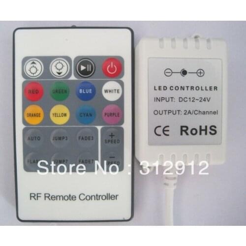 RF 20Key led rgb controller,max 2A*3 channel output with DC12-24V input