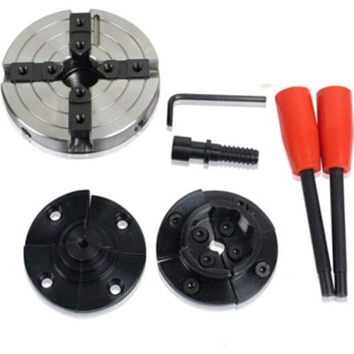 Self-centering chuck chuck 4 inch 6 inch linkage four-jaw woodworking lathe chuck positive and negative grasping chuck