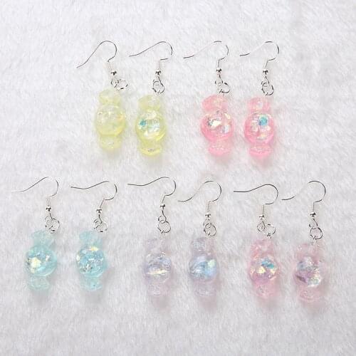 1pair Cute Food Simulation Cany Sweet Drop Earrings Resin earring for Birthday Gift Child Girls Teens Jewelry Woman Jewelry