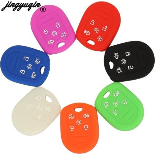 Silicone 10pcs For Ford Expedition Explorer Flex Taurus Lincoln MKZ Navigator 5 Button Silicone Smart Remote Car Key Case Cover