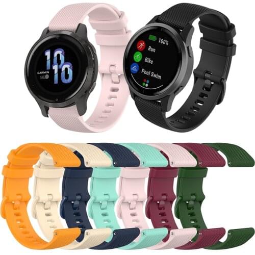 Silicone Bracelet for Garmin Venu 2 2S SQ Smart Watch Band Strap for Garmin Vivoactive 3 4 4S Wristband for Forerunner 245 645