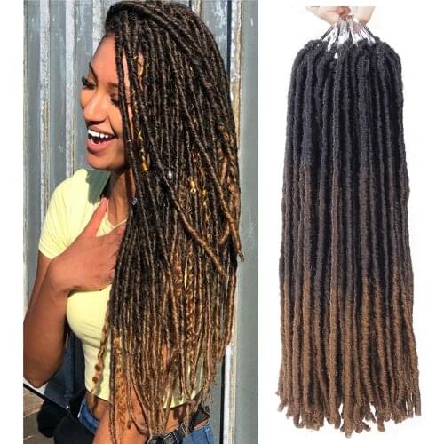 Synthetic Faux Locs Crochet Braids Hair Dreadlocks Knotless Hook Dreads Ombre Color Braiding Hair Extensions For Black Women