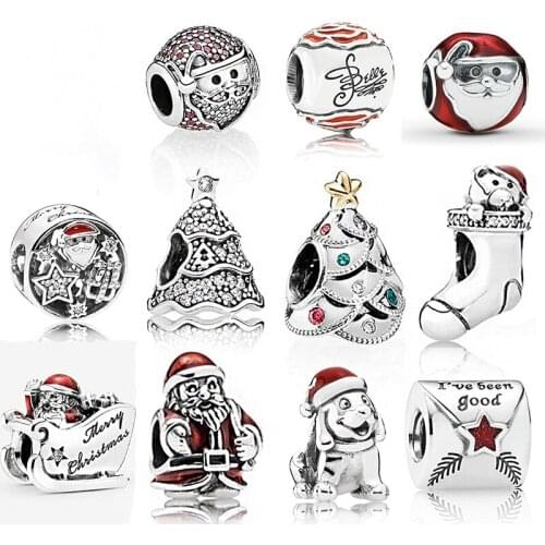 Brand New Fashion Classic 100% High-end 1:1 925 Silver Beads, Personalized Cute Charm Bracelet Jewelry Original Diy