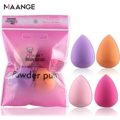 4 Piece/pack Cosmetic Foundation Puff Beauty Makeup Sponges Soft Gourd Drop Shape Powder Blush BB Cream Make Up Tool Wholesale